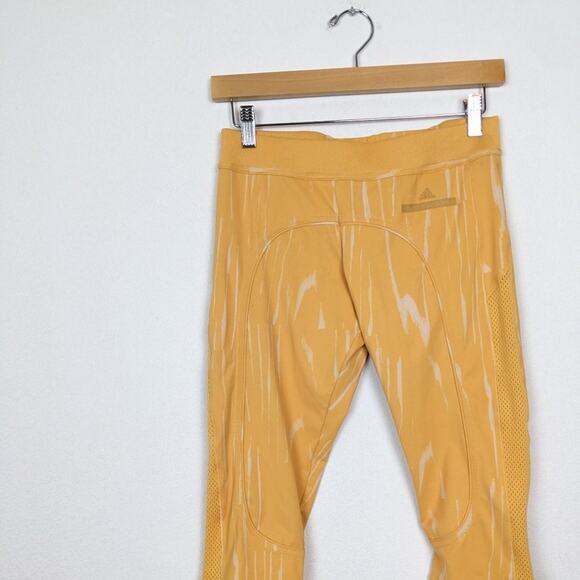 Adidas by Stella McCartney Printed Mid-Rise Cropped Leggings Size S - Picture 3 of 9